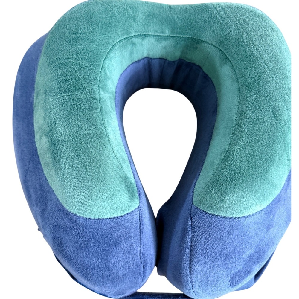 Cabeau Evolution Earth Travel Neck Pillow Blue Green Memory Foam Eco-Friendly - Picture 2 of 6